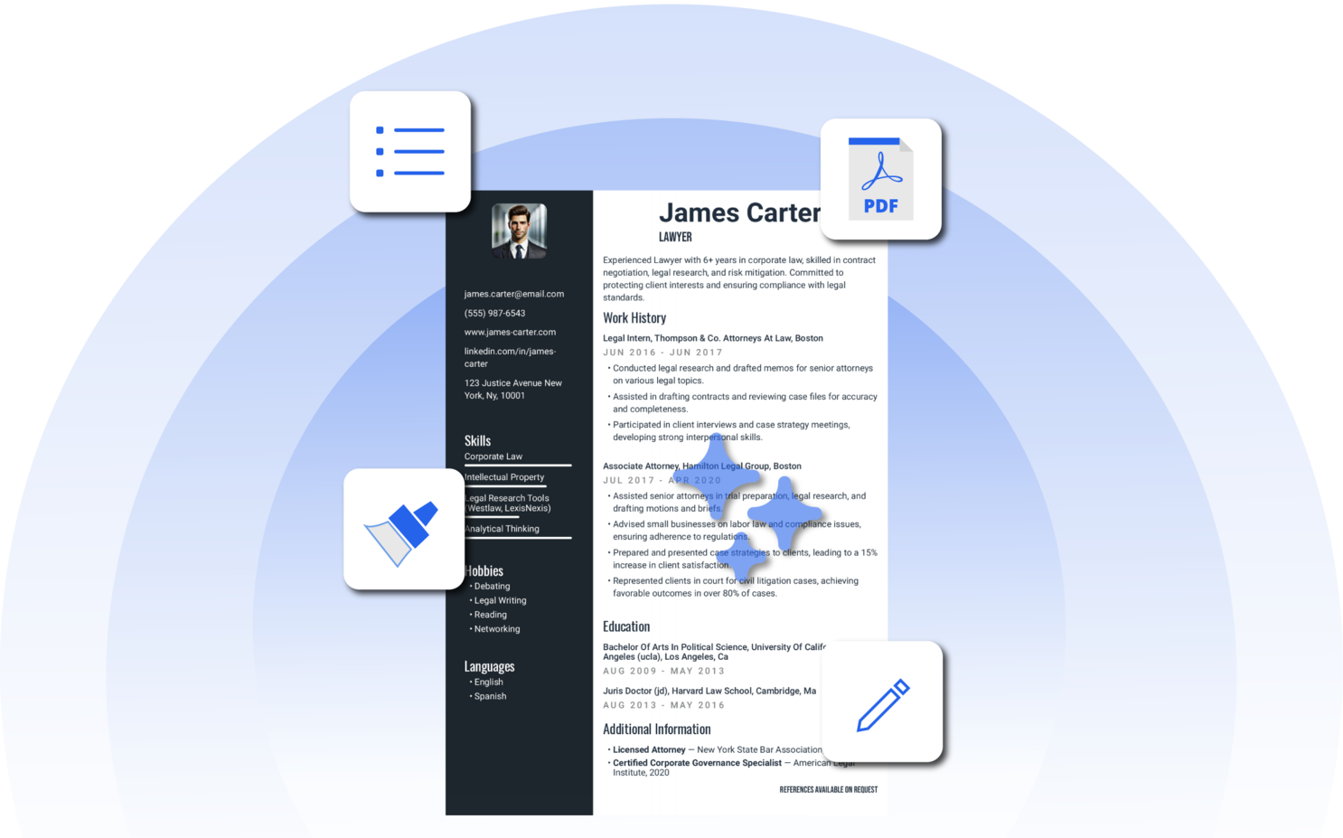 Hero Image for Resumaly - creating modern and beautiful Resume Template