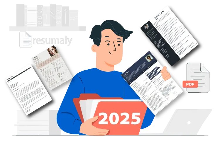 Image that shows of free ATS resume templates for 2025 that are Free to download or create