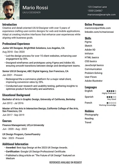 Lawyer resume template showcasing skills, experience, and certifications